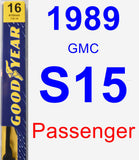 Passenger Wiper Blade for 1989 GMC S15 - Premium