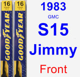 Front Wiper Blade Pack for 1983 GMC S15 Jimmy - Premium