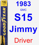 Driver Wiper Blade for 1983 GMC S15 Jimmy - Premium