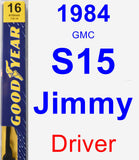 Driver Wiper Blade for 1984 GMC S15 Jimmy - Premium