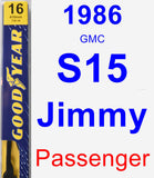 Passenger Wiper Blade for 1986 GMC S15 Jimmy - Premium