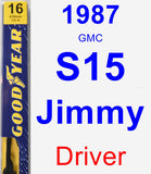 Driver Wiper Blade for 1987 GMC S15 Jimmy - Premium