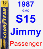 Passenger Wiper Blade for 1987 GMC S15 Jimmy - Premium