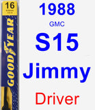 Driver Wiper Blade for 1988 GMC S15 Jimmy - Premium
