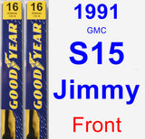 Front Wiper Blade Pack for 1991 GMC S15 Jimmy - Premium