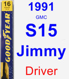 Driver Wiper Blade for 1991 GMC S15 Jimmy - Premium