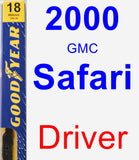 Driver Wiper Blade for 2000 GMC Safari - Premium