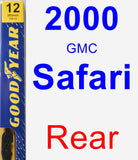 Rear Wiper Blade for 2000 GMC Safari - Premium