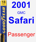 Passenger Wiper Blade for 2001 GMC Safari - Premium