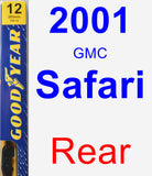 Rear Wiper Blade for 2001 GMC Safari - Premium