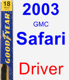 Driver Wiper Blade for 2003 GMC Safari - Premium