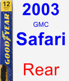Rear Wiper Blade for 2003 GMC Safari - Premium