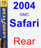 Rear Wiper Blade for 2004 GMC Safari - Premium