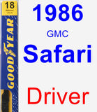 Driver Wiper Blade for 1986 GMC Safari - Premium