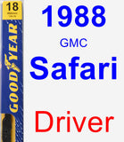 Driver Wiper Blade for 1988 GMC Safari - Premium