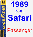 Passenger Wiper Blade for 1989 GMC Safari - Premium