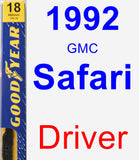 Driver Wiper Blade for 1992 GMC Safari - Premium