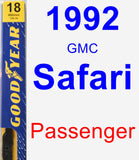 Passenger Wiper Blade for 1992 GMC Safari - Premium