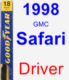 Driver Wiper Blade for 1998 GMC Safari - Premium