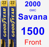 Front Wiper Blade Pack for 2000 GMC Savana 1500 - Premium