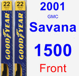 Front Wiper Blade Pack for 2001 GMC Savana 1500 - Premium