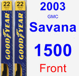 Front Wiper Blade Pack for 2003 GMC Savana 1500 - Premium