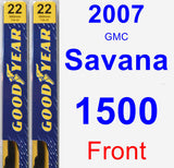 Front Wiper Blade Pack for 2007 GMC Savana 1500 - Premium