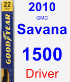 Driver Wiper Blade for 2010 GMC Savana 1500 - Premium