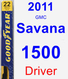 Driver Wiper Blade for 2011 GMC Savana 1500 - Premium