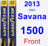 Front Wiper Blade Pack for 2013 GMC Savana 1500 - Premium