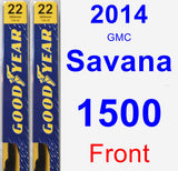 Front Wiper Blade Pack for 2014 GMC Savana 1500 - Premium