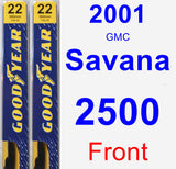 Front Wiper Blade Pack for 2001 GMC Savana 2500 - Premium