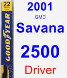 Driver Wiper Blade for 2001 GMC Savana 2500 - Premium