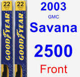 Front Wiper Blade Pack for 2003 GMC Savana 2500 - Premium