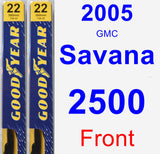 Front Wiper Blade Pack for 2005 GMC Savana 2500 - Premium