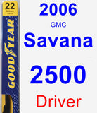 Driver Wiper Blade for 2006 GMC Savana 2500 - Premium