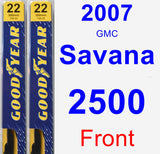 Front Wiper Blade Pack for 2007 GMC Savana 2500 - Premium