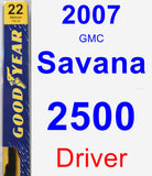 Driver Wiper Blade for 2007 GMC Savana 2500 - Premium