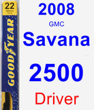 Driver Wiper Blade for 2008 GMC Savana 2500 - Premium