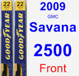 Front Wiper Blade Pack for 2009 GMC Savana 2500 - Premium