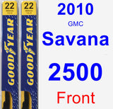 Front Wiper Blade Pack for 2010 GMC Savana 2500 - Premium