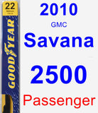 Passenger Wiper Blade for 2010 GMC Savana 2500 - Premium