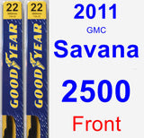 Front Wiper Blade Pack for 2011 GMC Savana 2500 - Premium