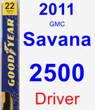 Driver Wiper Blade for 2011 GMC Savana 2500 - Premium