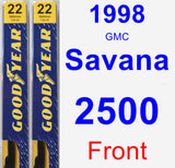 Front Wiper Blade Pack for 1998 GMC Savana 2500 - Premium