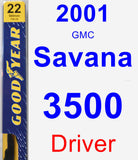 Driver Wiper Blade for 2001 GMC Savana 3500 - Premium