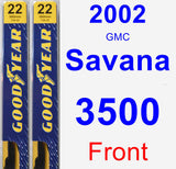 Front Wiper Blade Pack for 2002 GMC Savana 3500 - Premium