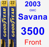 Front Wiper Blade Pack for 2003 GMC Savana 3500 - Premium