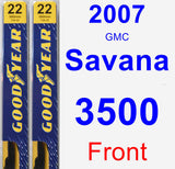 Front Wiper Blade Pack for 2007 GMC Savana 3500 - Premium