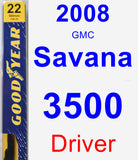 Driver Wiper Blade for 2008 GMC Savana 3500 - Premium